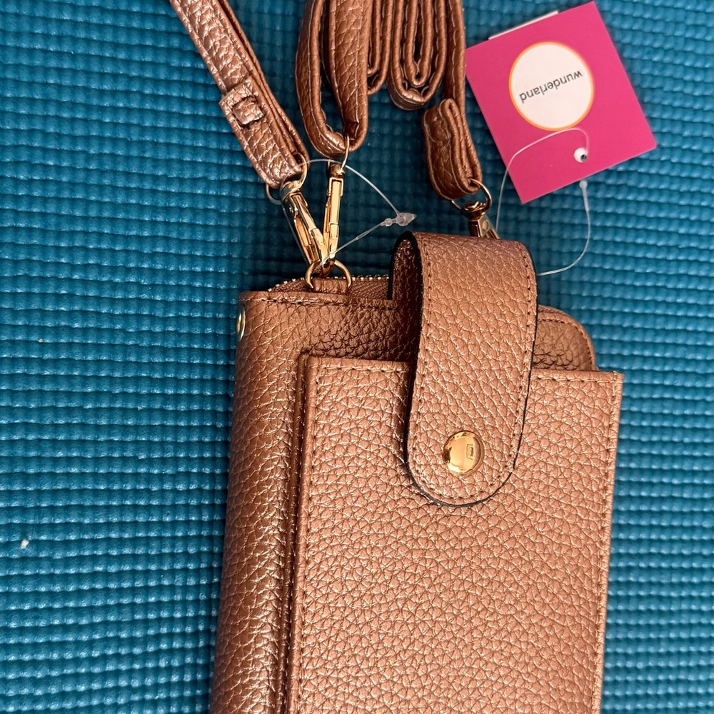 Wondershop Brown Leather Phone Case with Wrist Strap